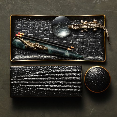 Поднос L'Objet Crocodile 30х15