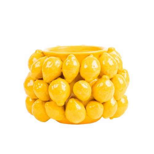 Керамический горшок ZELENA Лимоны желтые В20