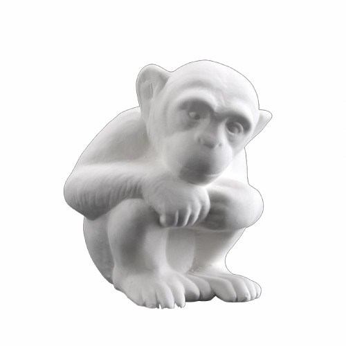 Керамічна статуетка Abhika Мавпа біла В14