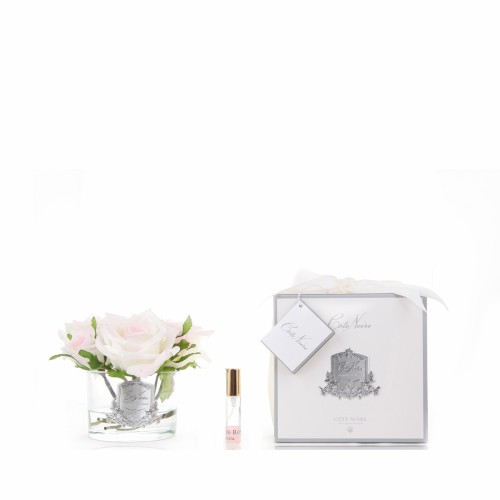 Аромадиффузор Cote Noire Flower 5 роз кремово-розовые в прозрачной вазе 1 парфюм
