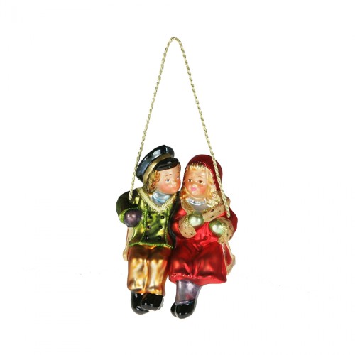 Елочная игрушка Komozja Пара на качелях