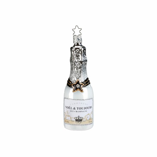 Елочная игрушка Inge Glas Бутылка Шампанское айс В15