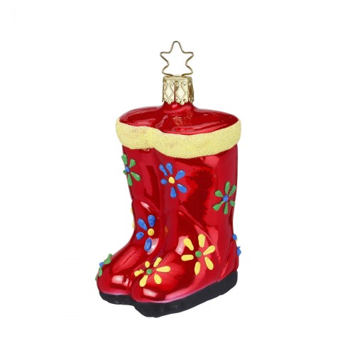 Елочная игрушка Inge Glas Сапожки для дождя красные