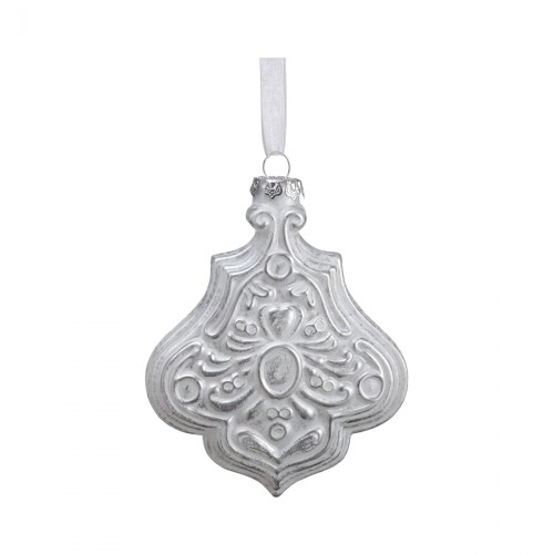 Елочная игрушка ZELENA Флерон фигурка серебряная В13