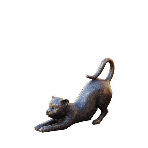 Бронзова статуетка ZELENA Кіт потягується В26