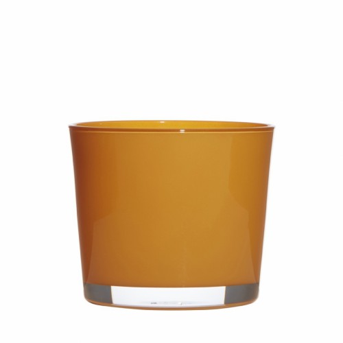 Стеклянная ваза ZELENA Коннер темно-оранжевая 15х13