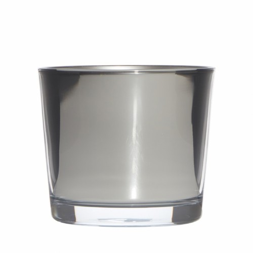 Стеклянная ваза ZELENA Коннер серебряная 15х13