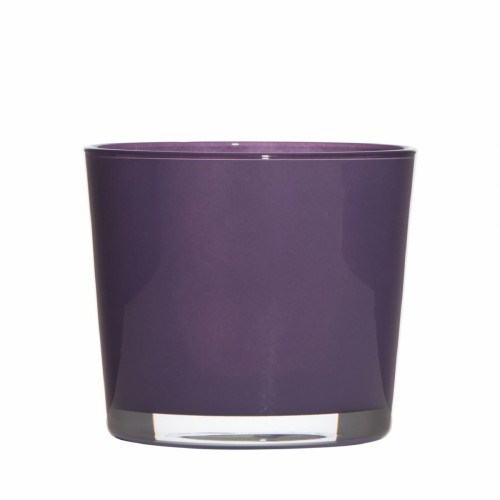Стеклянная ваза ZELENA Коннер фиолетовая 15x13