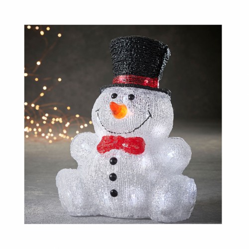 Светящаяся фигура ZELENA Снеговик сидящий 30LED В32