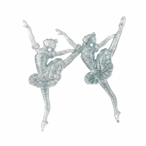 Елочная игрушка ZELENA Балерина прозрачная голубая В15