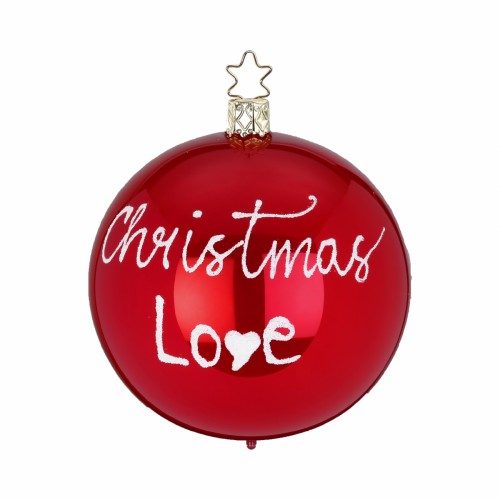 Елочный шар Inge Glas Christmas Love красный Д8