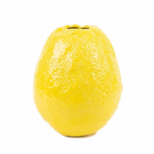 Ваза керамическая ZELENA Лимон желтый В22