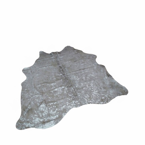 ZELENA Шкура коровы натуральная металлик серый 150х160
