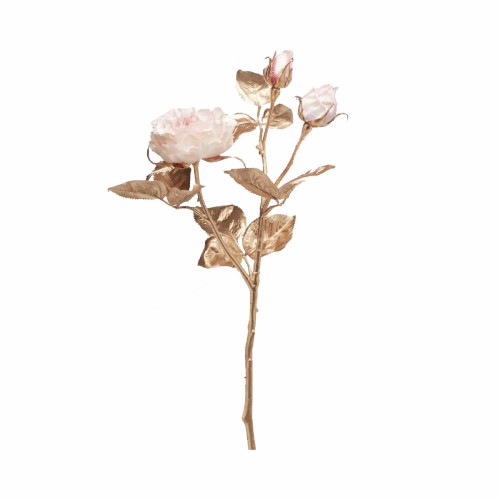 Цветы искусственные EDG Розы золотой стебель розовые В48