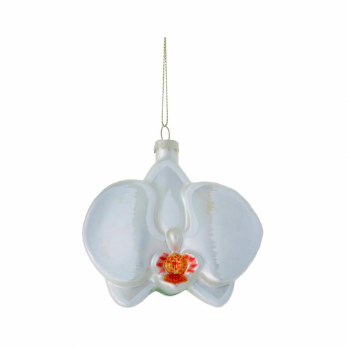 Ялинкова іграшка EDG Квіточка Орхідея біла Д10