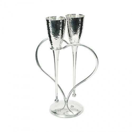 Бокалы для шампанского Culinary Concepts Heart Lovers посеребренные х2 В24