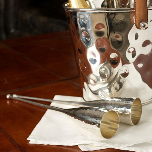 Бокалы для шампанского Culinary Concepts Heart Lovers посеребренные х2 В27