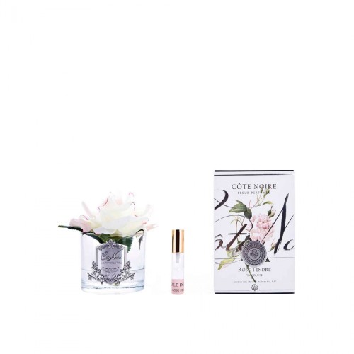 Аромадифузор Cote Noire Flower французька троянда біла в прозорій вазі 1 парфум