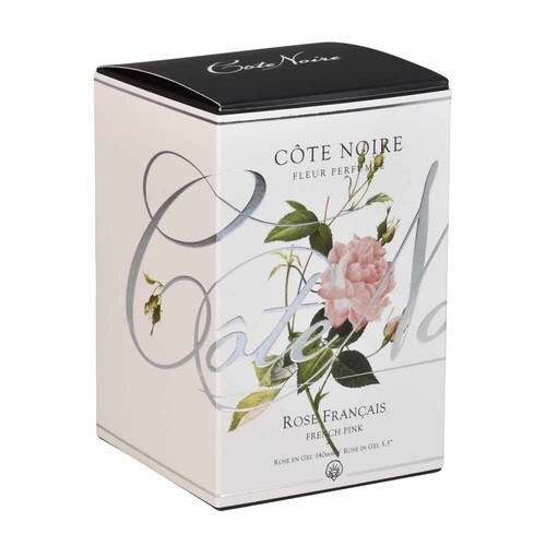Аромадифузор Cote Noire Flower французька троянда ніжно-рожева в прозорій вазі 1 парфум