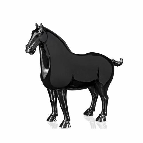 Abhika Статуэтка керамическая Конь Веста черный В57