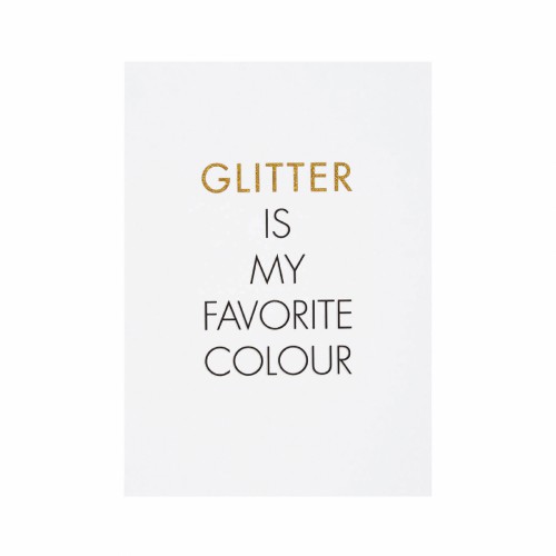 Raeder Открытка 10х15 Glitter is my favorite Цвет Сверкающий мой любимый цвет