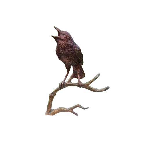 Бронзова статуетка ZELENA Птах на гілці В22