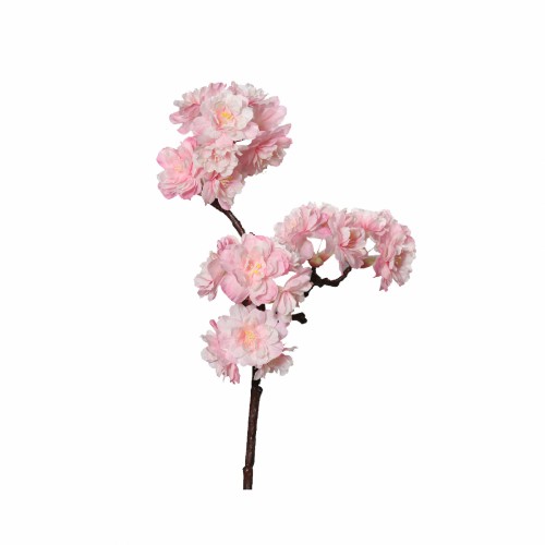 Штучна гілка ZELENA Вишня Сакура квітуча рожева В40