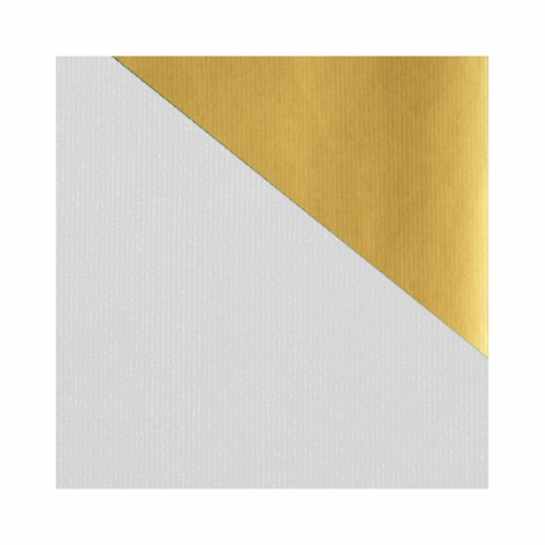 Папір пакувальний двосторонній сіро-золотий 70х100