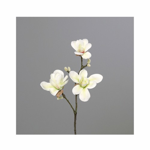 Штучна гілка ZELENA Магнолія Фреш 3 квітки кремові В40