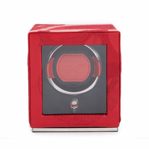 Скринька для годинника WOLF Memento Mori з автопідзаводом червона 15х15