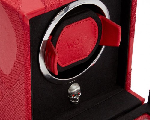 Скринька для годинника WOLF Memento Mori з автопідзаводом червона 15х15