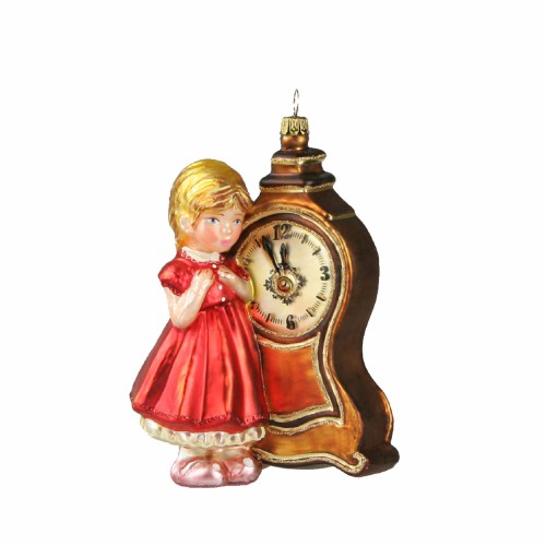 Ялинкова іграшка Komozja Дівчинка з годинником