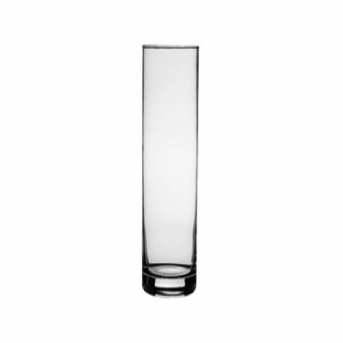 ZELENA Ваза стеклянная Цилиндр прозрачный 15х68