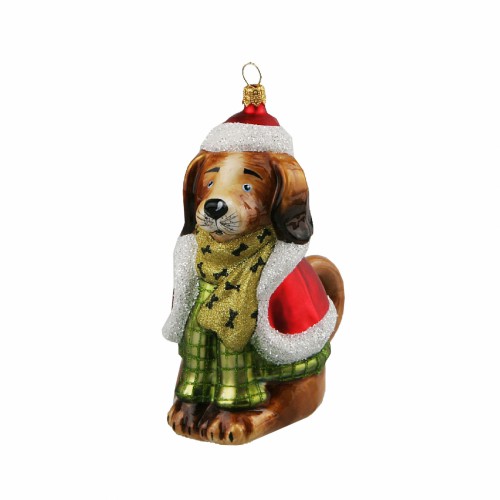 Елочная игрушка Komozja Собака в шарфике
