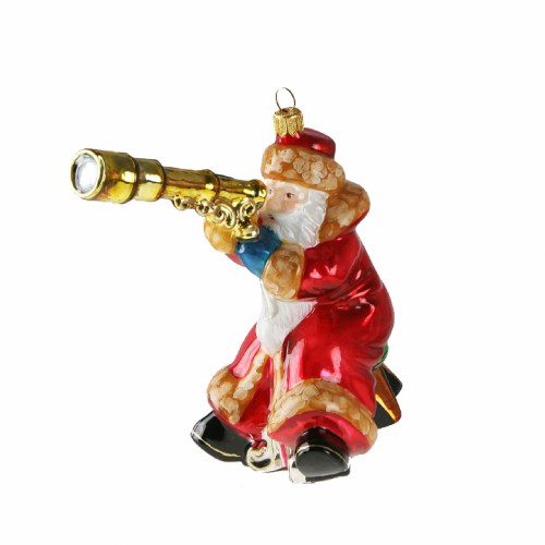 Ялинкова іграшка Komozja Санта звіздар у червоному каптані