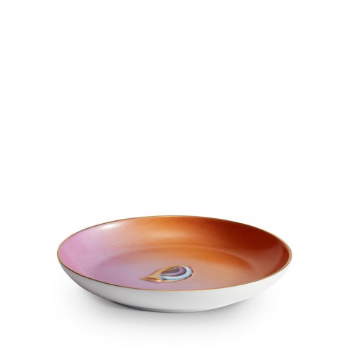 Тарелка для канапе L'Objet Lito-eye фиолетово-оранжевая Д15