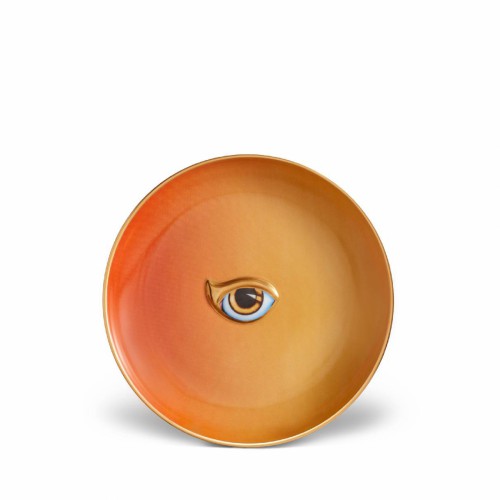 Тарілка для канапе L'Objet Lito-eye оранжево-жовта Д15