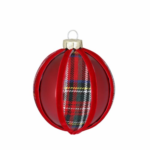 Ялинкова кулька Inge Glas Шотландка червона Д8