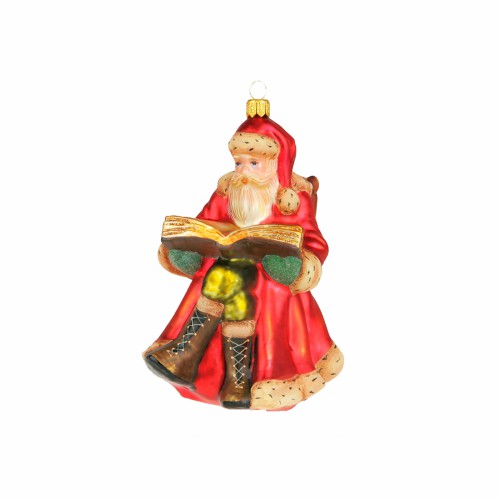 Елочная игрушка Komozja Читающий Дед Мороз