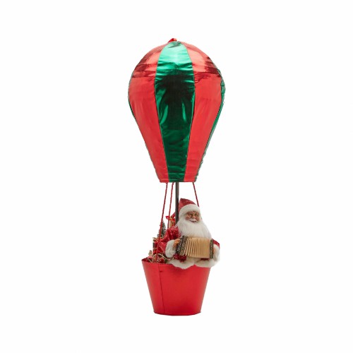 EDG Новогодняя мягкая игрушка Санта на воздушном шаре с аккордеоном В110