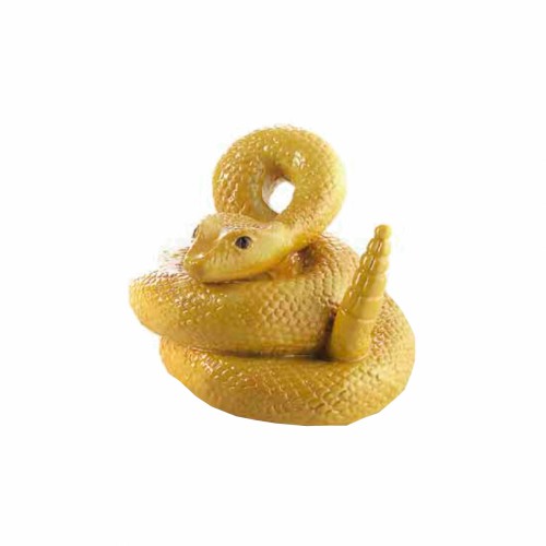 Фарфоровая статуэтка Villari Змея желтая В12