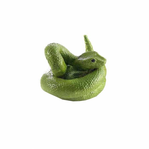 Фарфоровая статуэтка Villari Змея зеленая В12