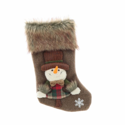 Різдвяна шкарпетка Unique Living Сніговик 23x46