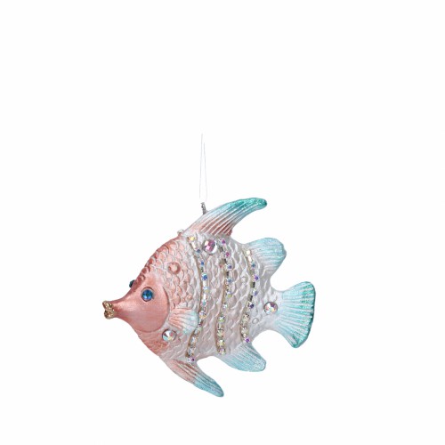 Елочная игрушка Gisela Graham Рыбка медно-бирюзовая В8