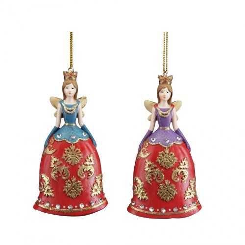 Елочная игрушка Gisela Graham Фея в красной юбке В а2