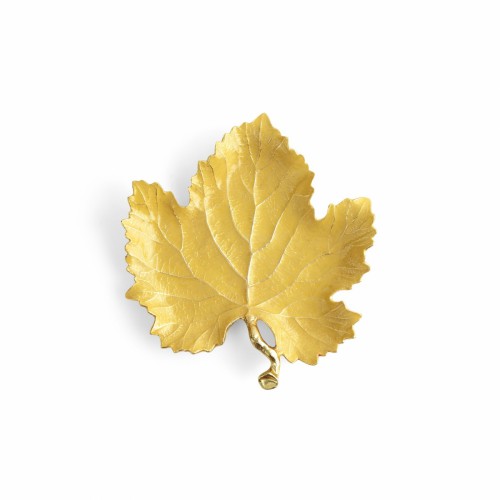 Блюдо для закусок Michael Aram Grape Leaf жовта емаль