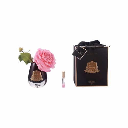 Cote Noire Flower Ароматизированный бутон и роза персиковый в черной вазе 1 парфюм