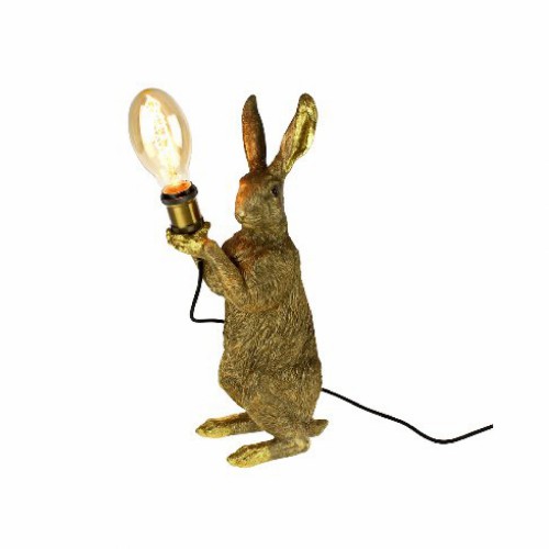 Настільна лампа ZELENA Кролик золотий В48
