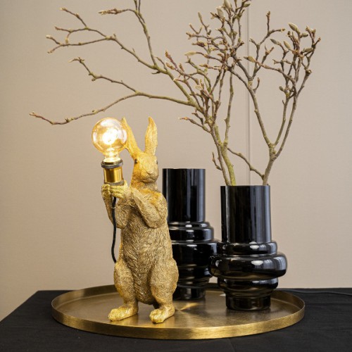 Настольная лампа ZELENA Кролик золотой В48