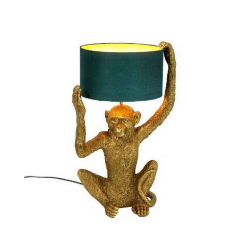 Настольная лампа ZELENA Шимпанзе золотая В57